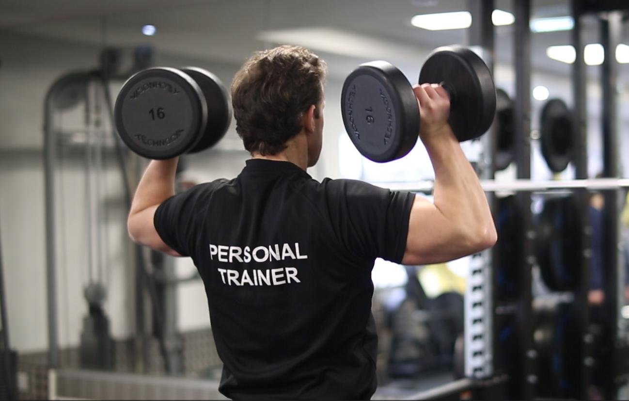 Joe Petherwick strength training in the gym
